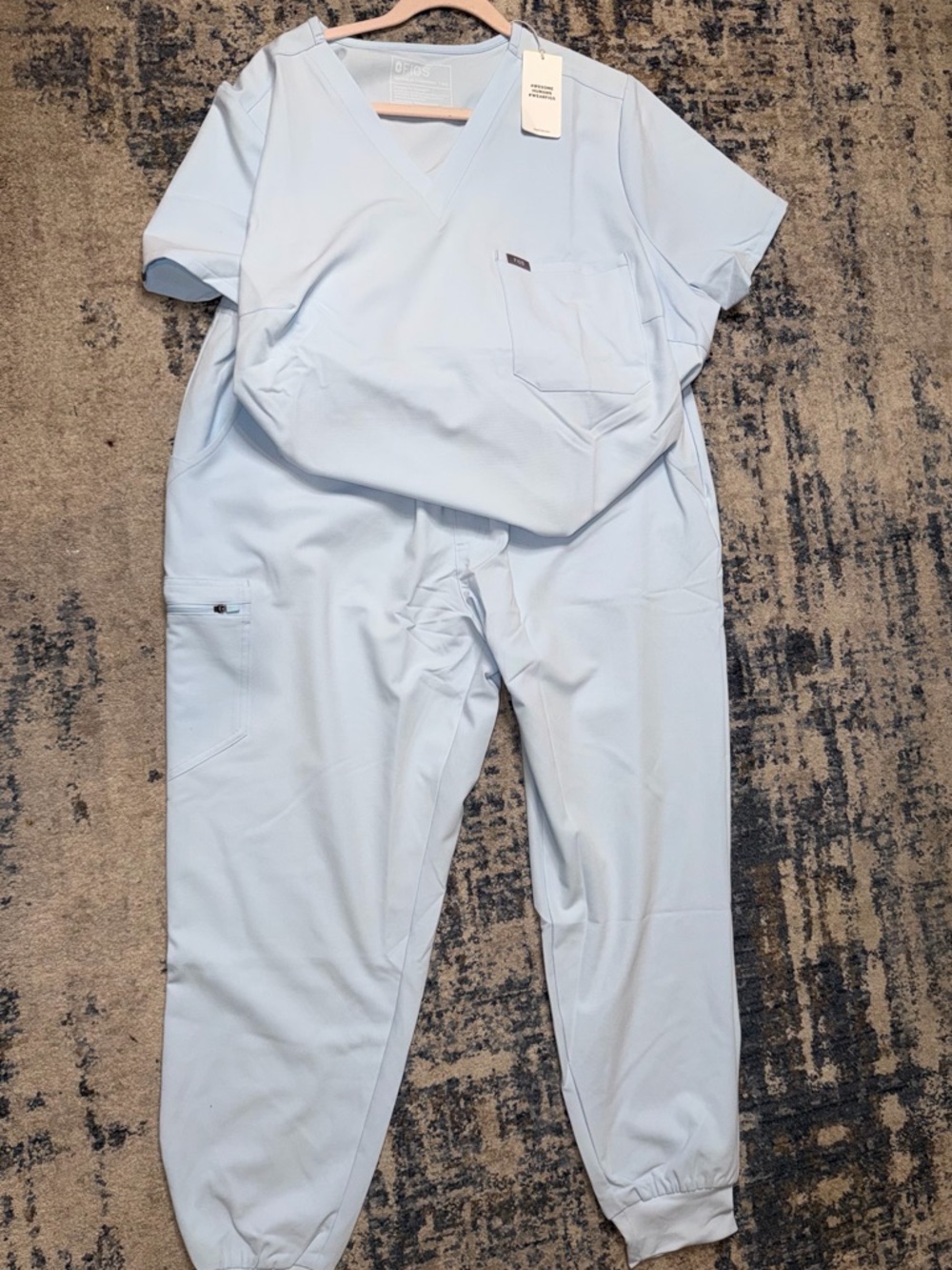 Figs Light Blue Women's Scrub Pants - Comfortable Medical Workwear set